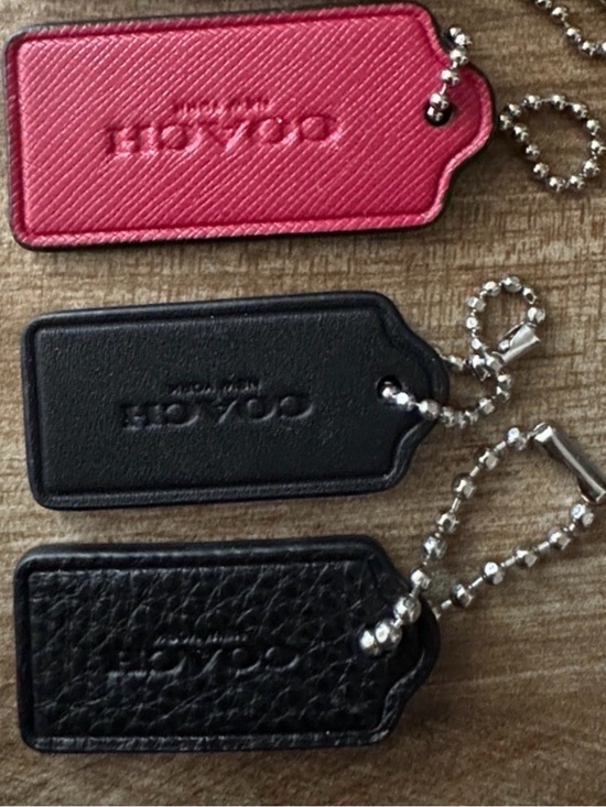 Coach Other - COACH Men's Red and Black Leather Luggage Tags Set